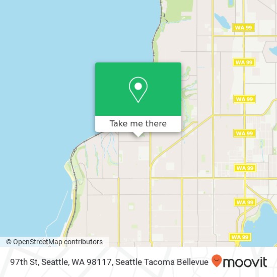 Mapa de 97th St, Seattle, WA 98117