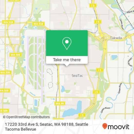 Mapa de 17220 33rd Ave S, Seatac, WA 98188