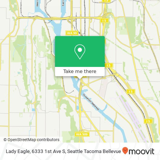 Mapa de Lady Eagle, 6333 1st Ave S