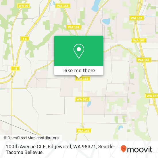 Mapa de 100th Avenue Ct E, Edgewood, WA 98371