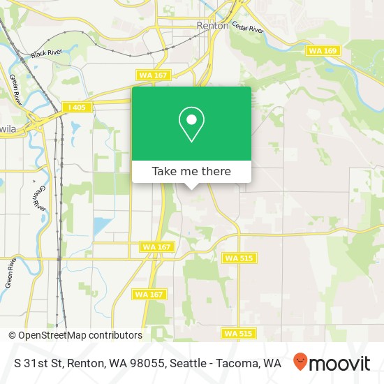 Mapa de S 31st St, Renton, WA 98055