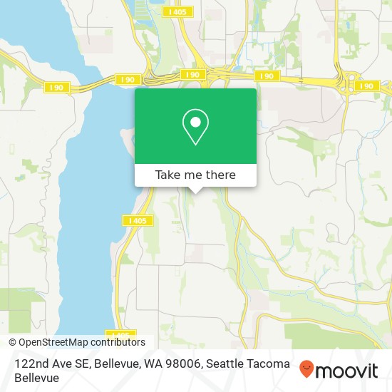 122nd Ave SE, Bellevue, WA 98006 map