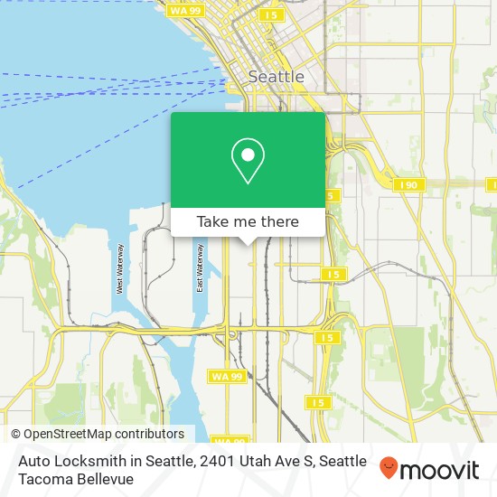 Mapa de Auto Locksmith in Seattle, 2401 Utah Ave S