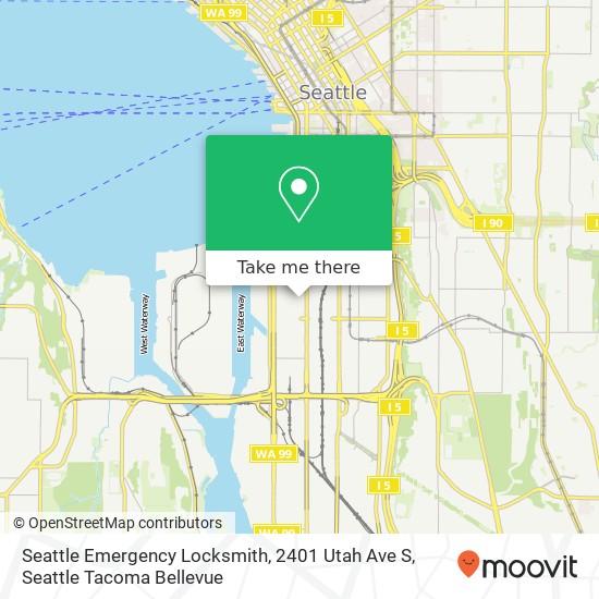 Seattle Emergency Locksmith, 2401 Utah Ave S map