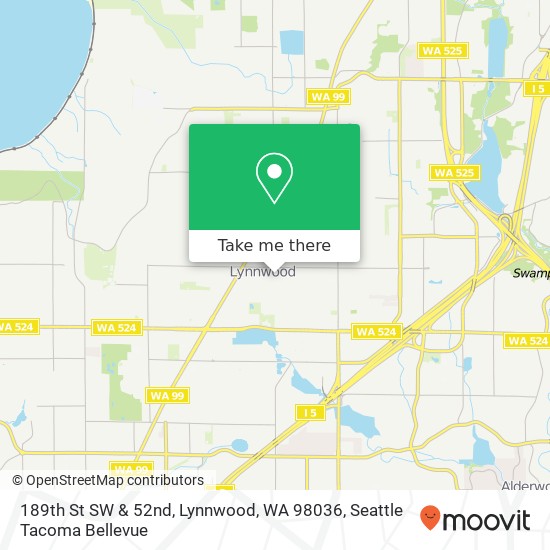 Mapa de 189th St SW & 52nd, Lynnwood, WA 98036