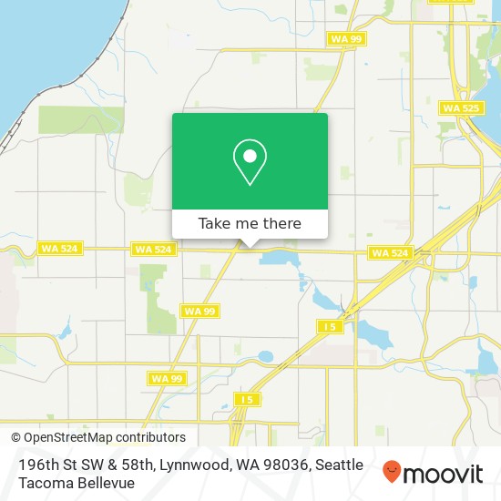 Mapa de 196th St SW & 58th, Lynnwood, WA 98036