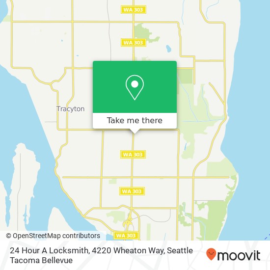 24 Hour A Locksmith, 4220 Wheaton Way map