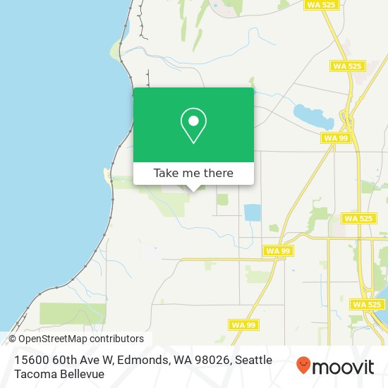 Mapa de 15600 60th Ave W, Edmonds, WA 98026