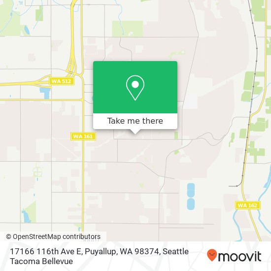 Mapa de 17166 116th Ave E, Puyallup, WA 98374