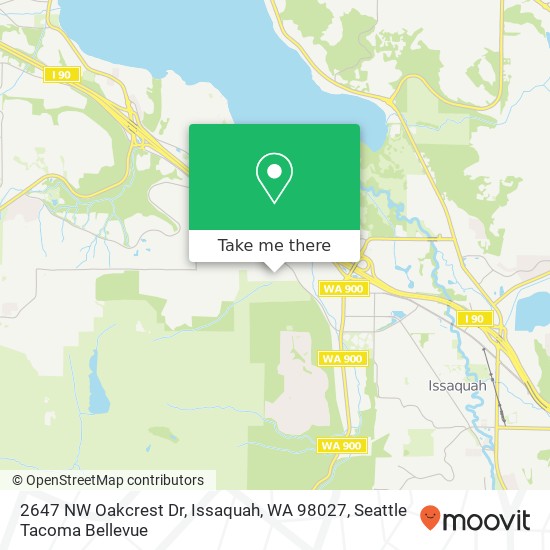 Mapa de 2647 NW Oakcrest Dr, Issaquah, WA 98027