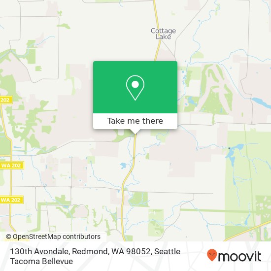 Mapa de 130th Avondale, Redmond, WA 98052