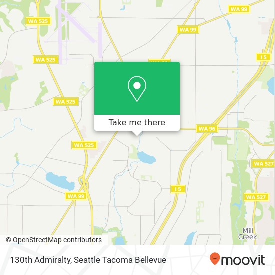 Mapa de 130th Admiralty, Everett, WA 98204