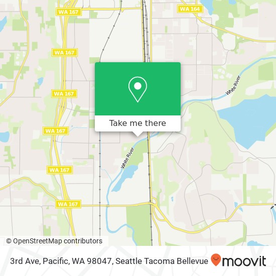 Mapa de 3rd Ave, Pacific, WA 98047