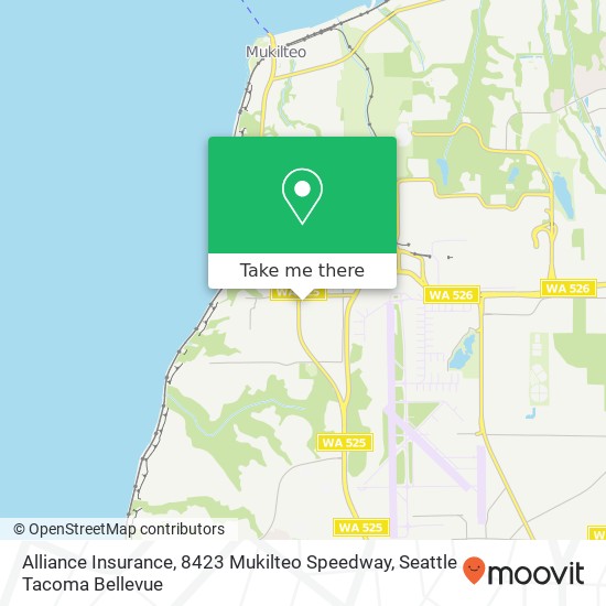 Alliance Insurance, 8423 Mukilteo Speedway map