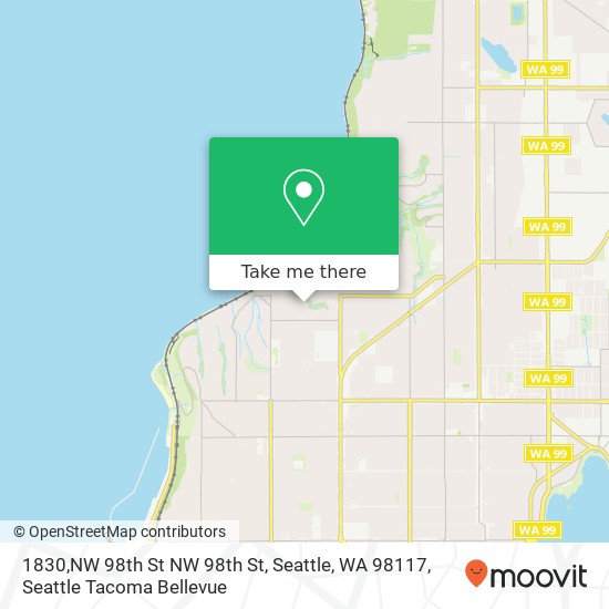 Mapa de 1830,NW 98th St NW 98th St, Seattle, WA 98117