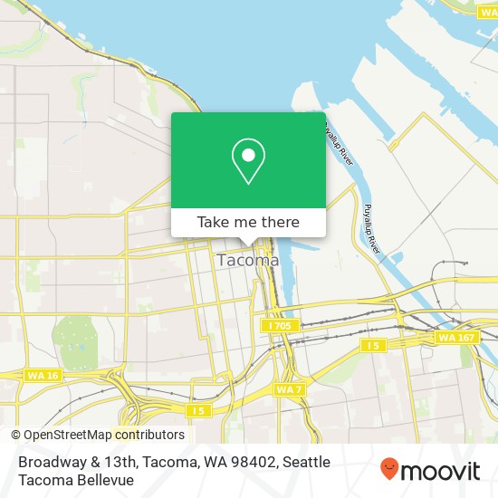 Mapa de Broadway & 13th, Tacoma, WA 98402