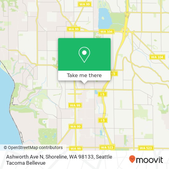 Ashworth Ave N, Shoreline, WA 98133 map