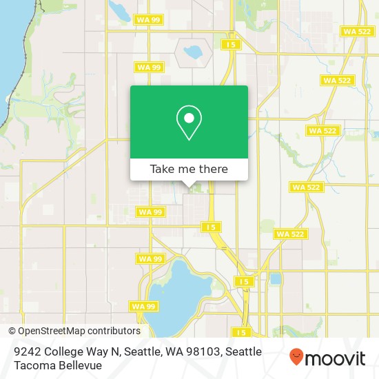 Mapa de 9242 College Way N, Seattle, WA 98103