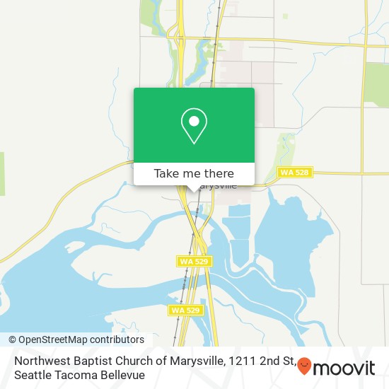 Mapa de Northwest Baptist Church of Marysville, 1211 2nd St