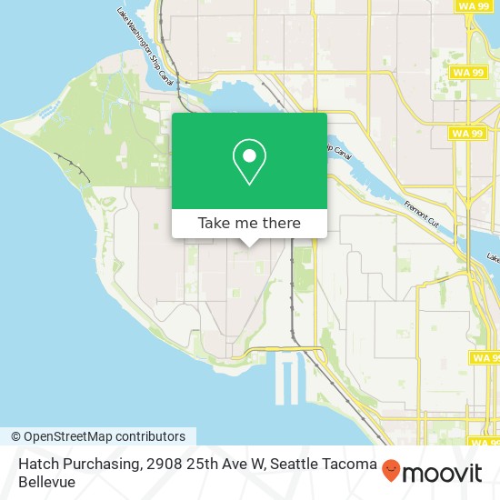 Mapa de Hatch Purchasing, 2908 25th Ave W