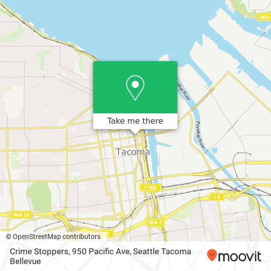 Mapa de Crime Stoppers, 950 Pacific Ave