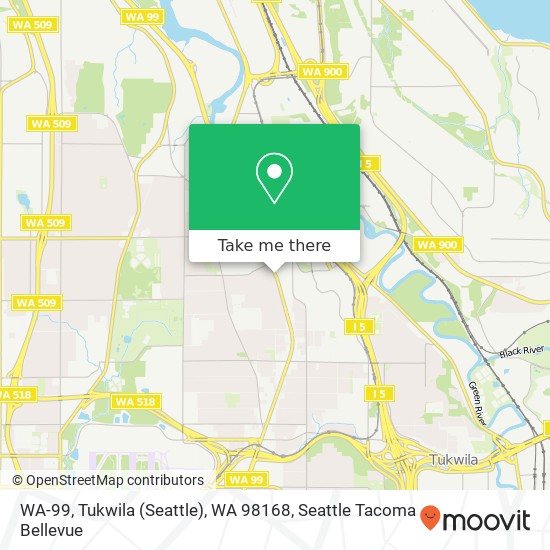Mapa de WA-99, Tukwila (Seattle), WA 98168
