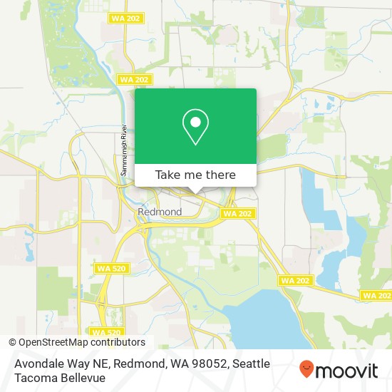 Mapa de Avondale Way NE, Redmond, WA 98052