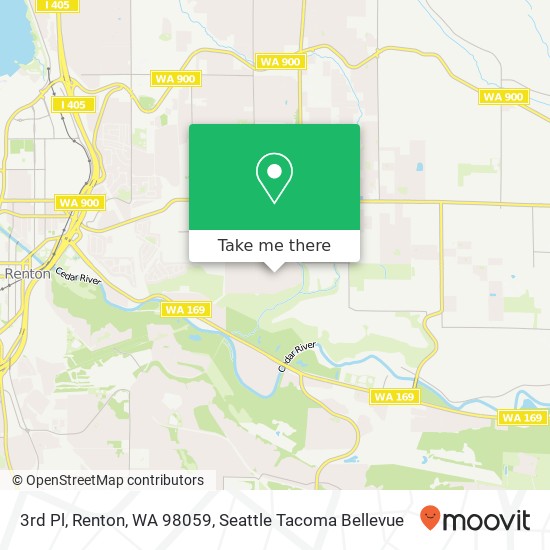 Mapa de 3rd Pl, Renton, WA 98059
