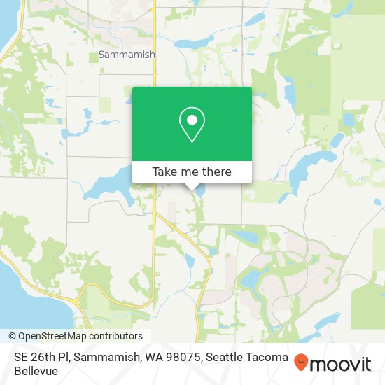 SE 26th Pl, Sammamish, WA 98075 map