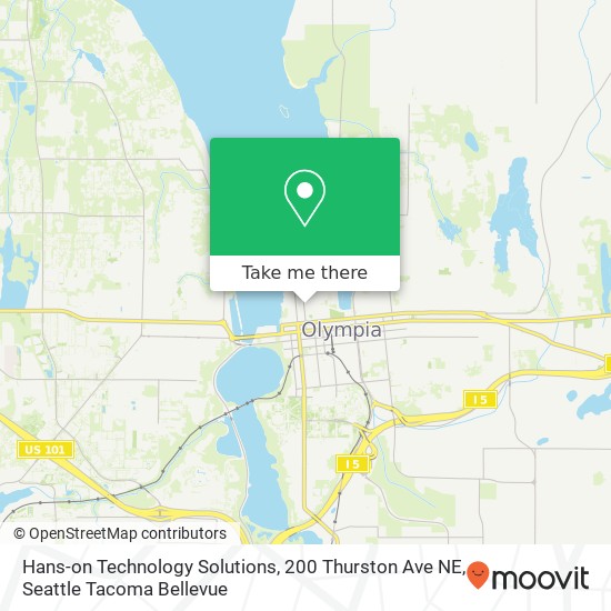 Mapa de Hans-on Technology Solutions, 200 Thurston Ave NE
