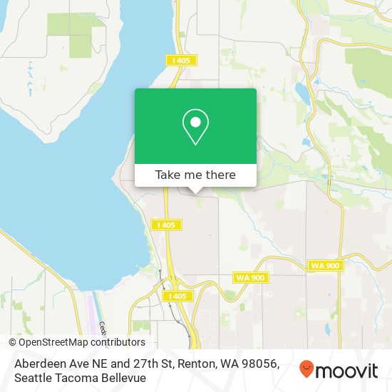 Mapa de Aberdeen Ave NE and 27th St, Renton, WA 98056