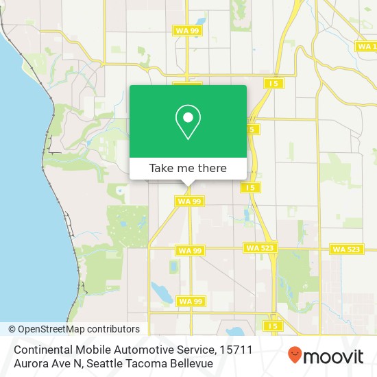 Mapa de Continental Mobile Automotive Service, 15711 Aurora Ave N