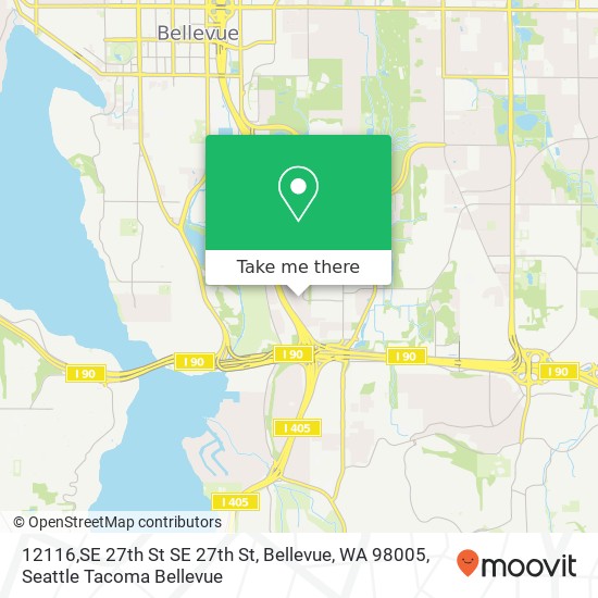 Mapa de 12116,SE 27th St SE 27th St, Bellevue, WA 98005