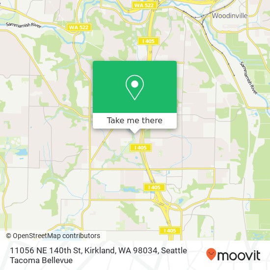 Mapa de 11056 NE 140th St, Kirkland, WA 98034