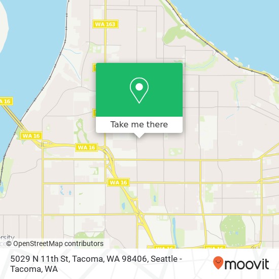 Mapa de 5029 N 11th St, Tacoma, WA 98406