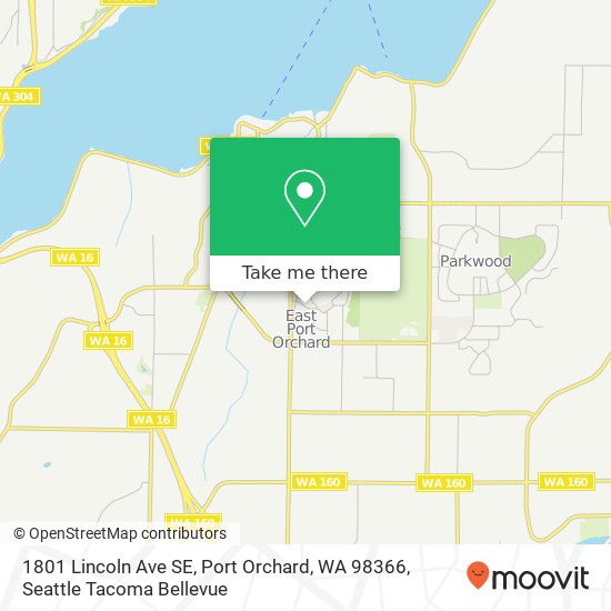 Mapa de 1801 Lincoln Ave SE, Port Orchard, WA 98366