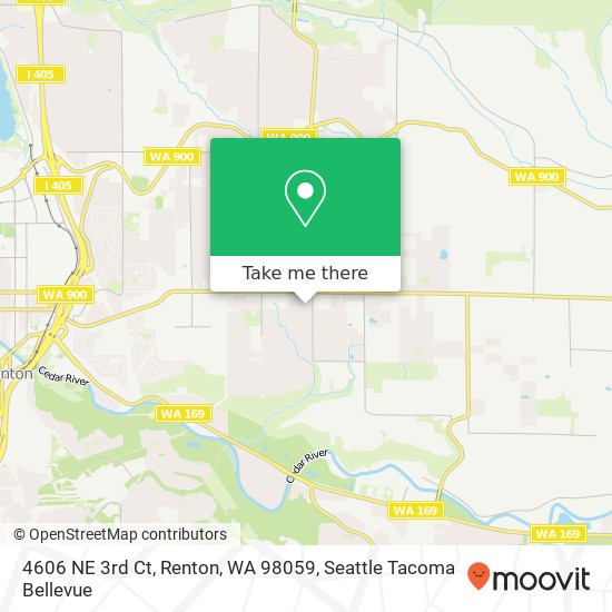 Mapa de 4606 NE 3rd Ct, Renton, WA 98059