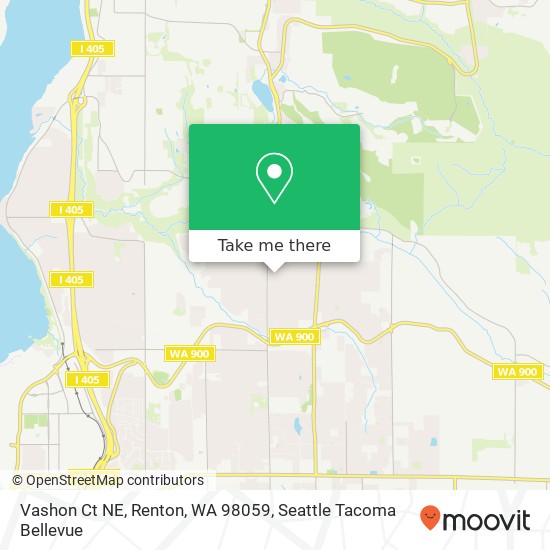 Mapa de Vashon Ct NE, Renton, WA 98059