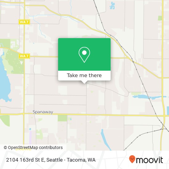 Mapa de 2104 163rd St E, Tacoma, WA 98445