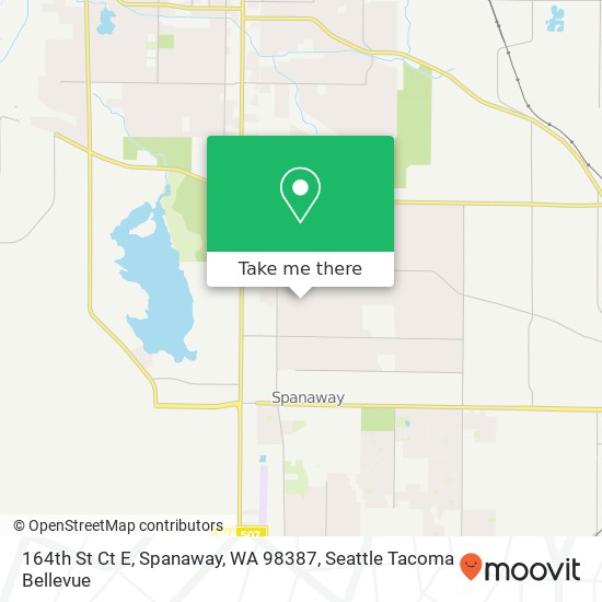 Mapa de 164th St Ct E, Spanaway, WA 98387