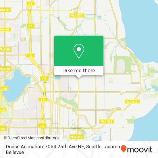 Mapa de Druice Animation, 7054 25th Ave NE