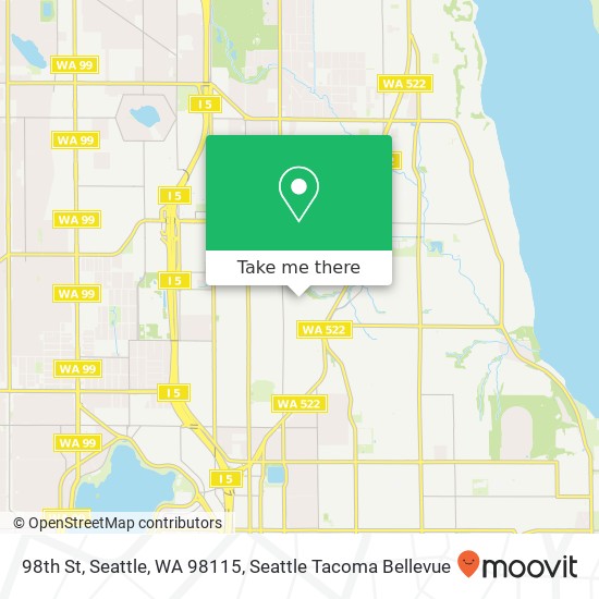 Mapa de 98th St, Seattle, WA 98115