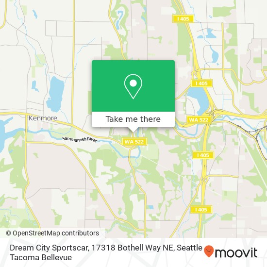 Mapa de Dream City Sportscar, 17318 Bothell Way NE