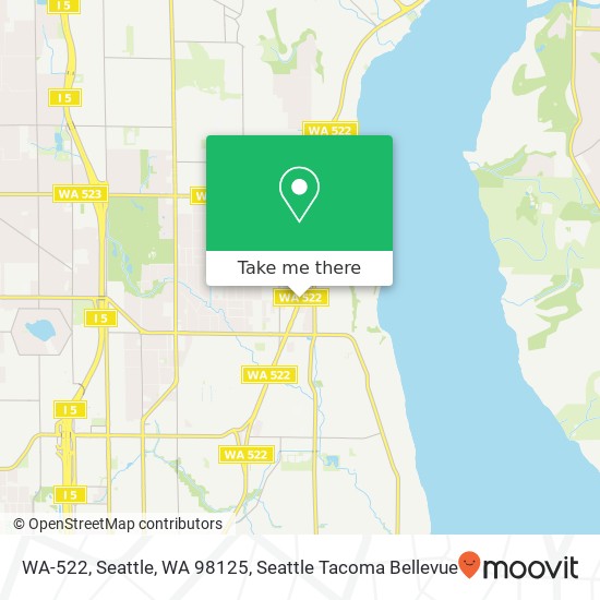 Mapa de WA-522, Seattle, WA 98125