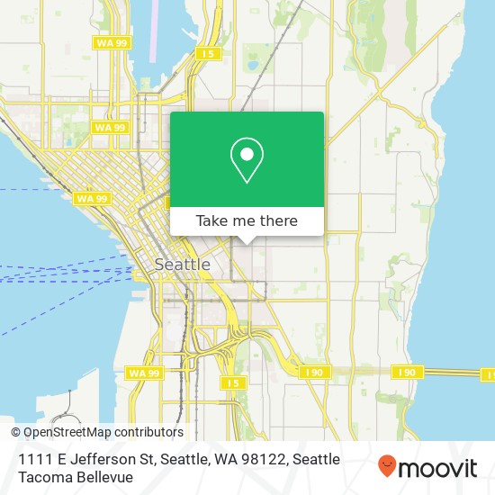 Mapa de 1111 E Jefferson St, Seattle, WA 98122