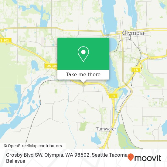Mapa de Crosby Blvd SW, Olympia, WA 98502