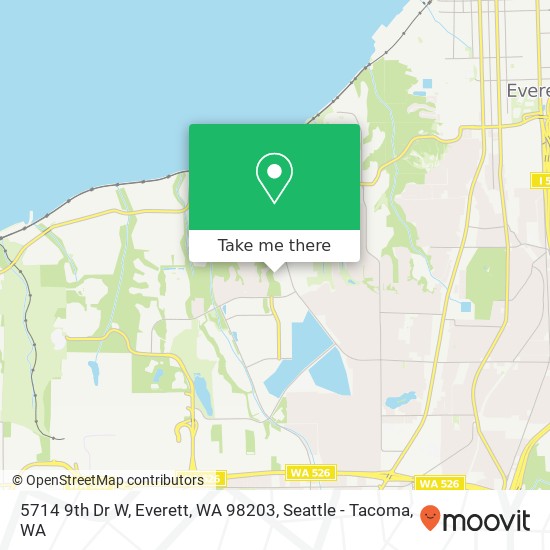 Mapa de 5714 9th Dr W, Everett, WA 98203