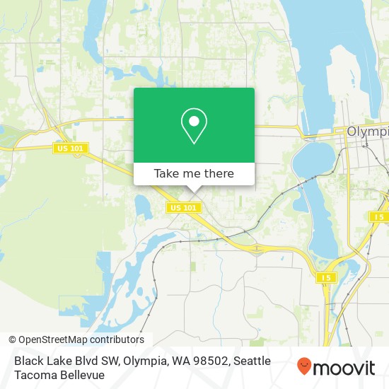Mapa de Black Lake Blvd SW, Olympia, WA 98502