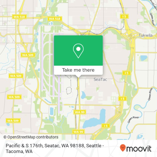 Mapa de Pacific & S 176th, Seatac, WA 98188