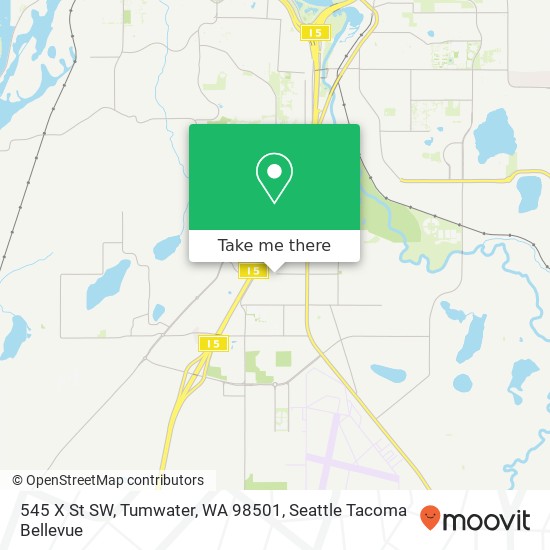 545 X St SW, Tumwater, WA 98501 map